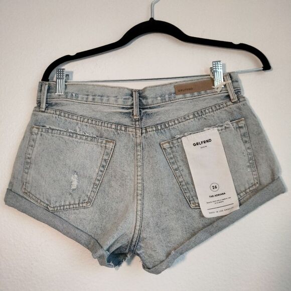 GRLFRND the adrianna Distressed Denim shorts brand new Size 26 - Picture 3 of 3